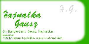 hajnalka gausz business card